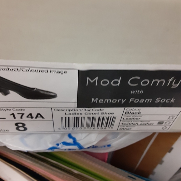 Mod comfy black Black block heel professional shoe - Picture 2 of 6